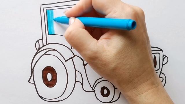 Как нарисовать ТРАКТОР / раскраска для детей / Нарисуй Ка смотреть онлайн
