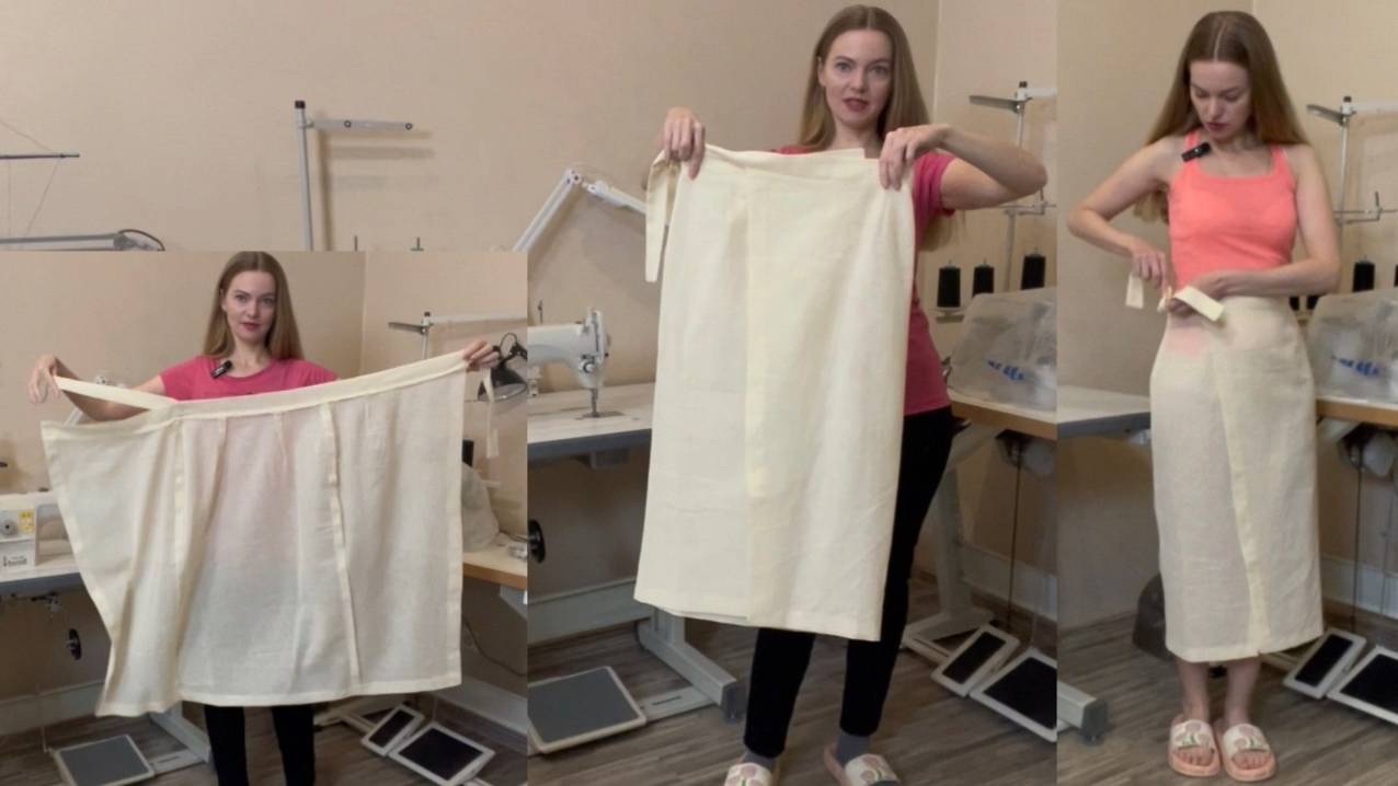 Выкройка юбки с запахом LADY. Пробное лекало, отшив макета, примерка.
