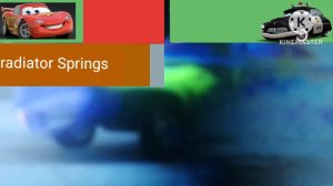 lightning McQueen destroys radiator Springs with healthbars