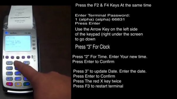 How To change the Date and time Verifone VX 520 NFC