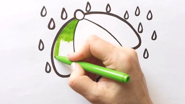 Как нарисовать ЗОНТ / раскраска для детей / Нарисуй Ка смотреть онлайн