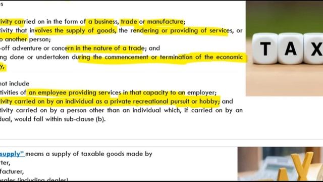 Taxable Activity, Taxable Supply Lecture 03 смотреть онлайн