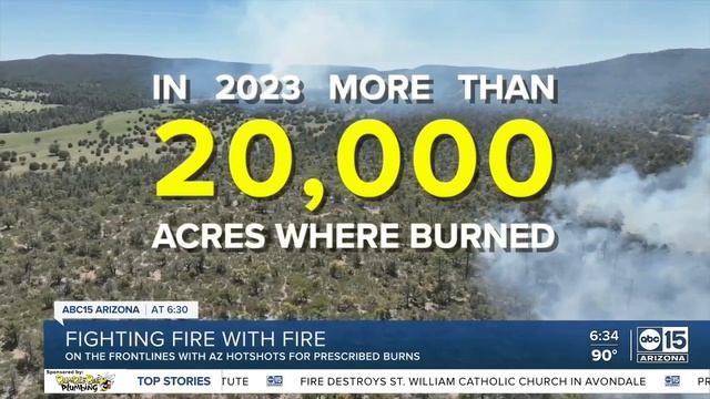 Prescribed burns being used to help with future wildfires in Arizona смотреть онлайн