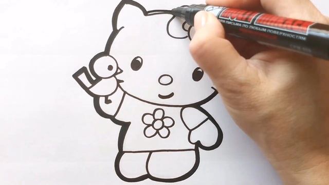 Как нарисовать КИТТИ / раскраска для детей / Нарисуй Ка смотреть онлайн