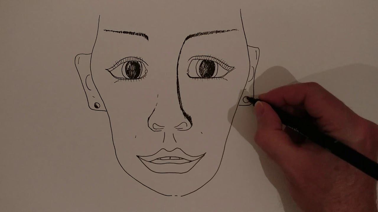 Girl drawn using 0.5 mm pen смотреть онлайн