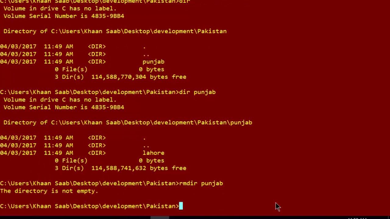 Windows Command line tutorials for beginners-3- Create and delete directory смотреть онлайн