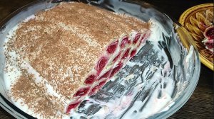 Блинный ТОРТ Шапка Гугуцэ Десерт с вишней и сметанным кремом