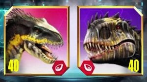 INDORAPTOR Vs INDOMINUS REX GEN 2 LEVEL 40 - Jurassic World The Game