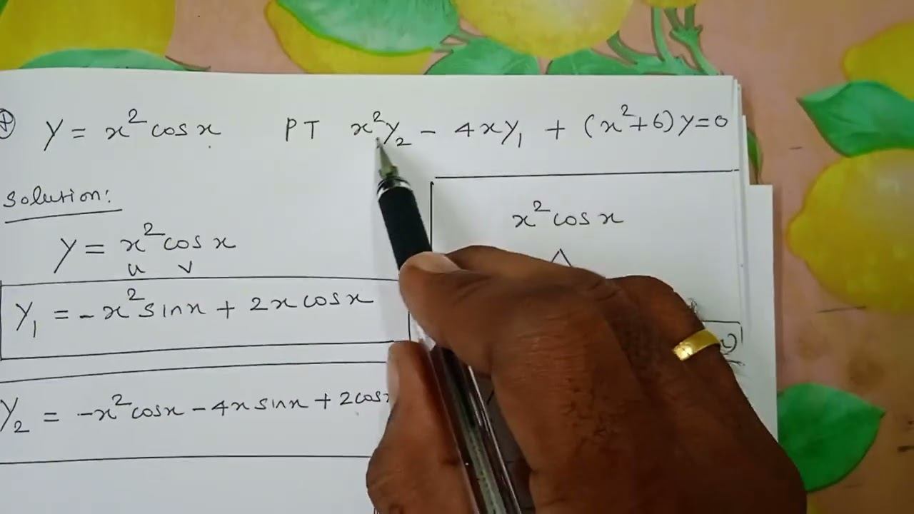 Y = xpower2 cosx Prove that X2Y2+4XY1+((Xpower2+6)Y=0 смотреть онлайн