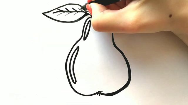 Как нарисовать ГРУШУ, ФРУКТЫ / Мультик раскраска ГРУША / Нарисуй Ка смотреть онлайн