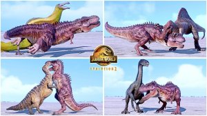 Tarbosaurus Death Animations by All Dinosaurs 🦖 Jurassic World Evolution 2, Cretaceous Predator Pac