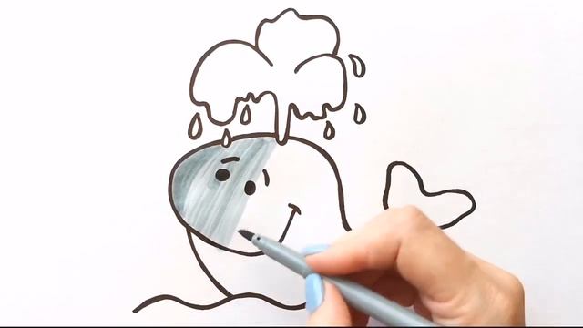 КИТ / мультик раскраска для детей / Нарисуй Ка смотреть онлайн