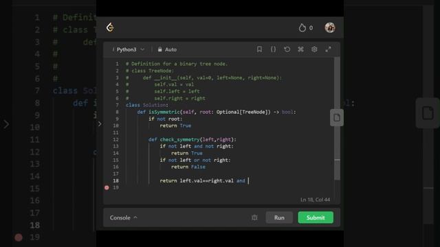 Symmetric Tree with Python смотреть онлайн