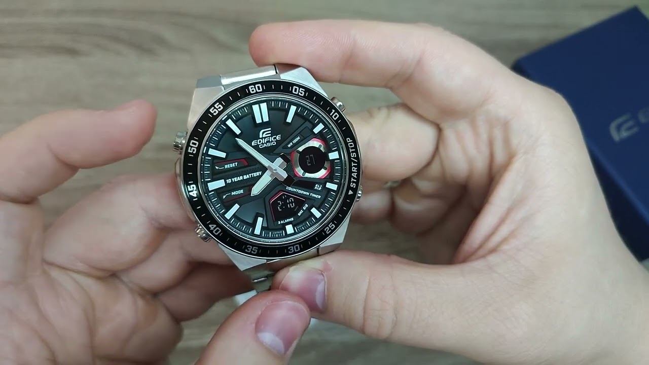 HOW TO ADJUST / SET TIME AND DATE CASIO EDIFICE EFV-C110D-1A4VEF смотреть онлайн