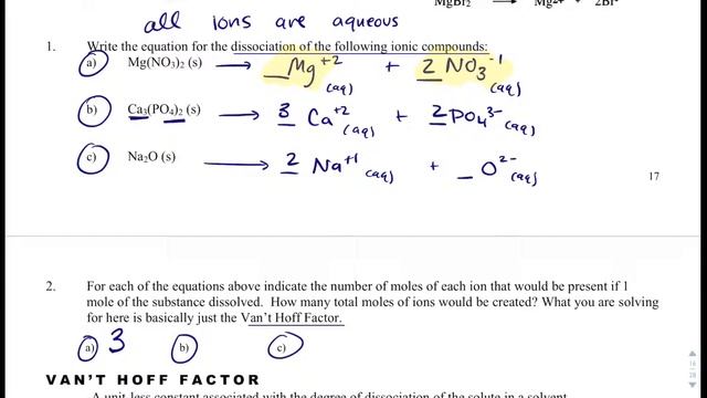 Honors Chemistry Notes 11.5- Concentration of Ions смотреть онлайн