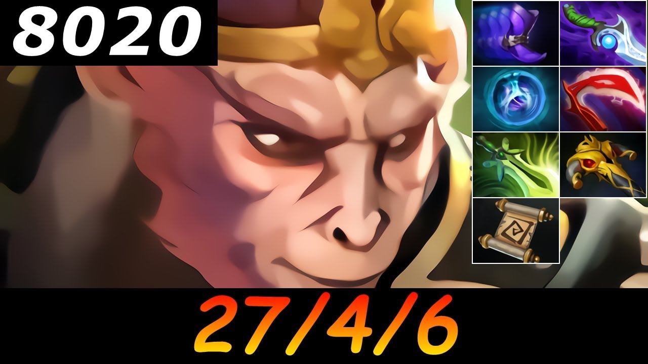 Dota 2 Monkey King 8020 MMR 27/4/6 (Kills/Deaths/Assists) Ranked Full Gameplay смотреть онлайн