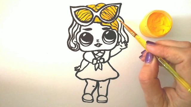 Как нарисовать ЛОЛ / Мультик раскраска для детей КУКЛА ЛОЛ / Нарисуй Ка смотреть онлайн