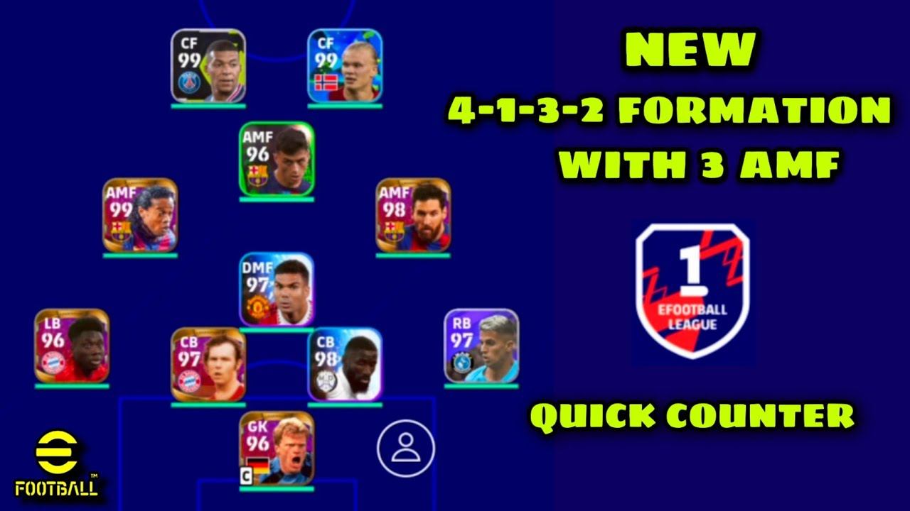 New 4-1-3-2 Formation With 3 AMF Quick Counter Unstoppable 🔥 | eFootball 2023 Mobile смотреть онлайн