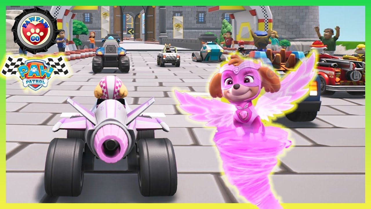 Paw Patrol Grand Prix Super Kart #6 Skye vs Tracker FHD смотреть онлайн