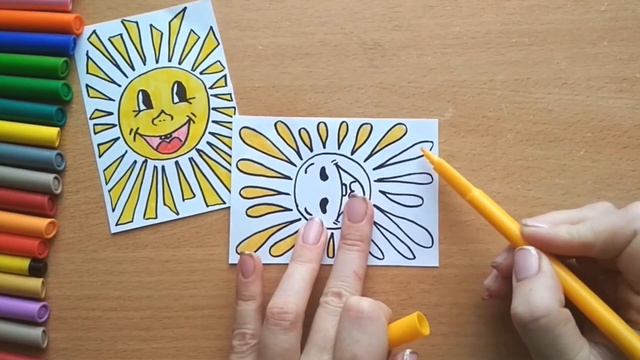 Как нарисовать СОЛНЫШКО / мультик раскраска для детей / Нарисуй Ка смотреть онлайн