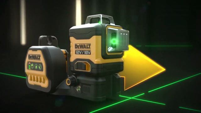 DeWalt 12/18v Cross Line Green Beam Laser Level Kit DCE088D1G18-GB смотреть онлайн