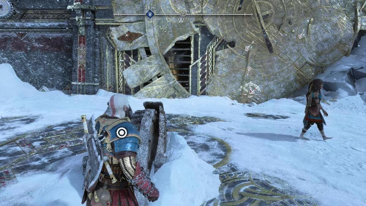 God of War Ragnarok SOLVED how to unlock Tyr's statue golden shield gate смотреть онлайн