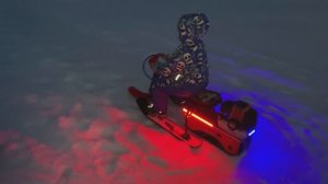 Покатушки на снегокате с гусеничным модулем. Снегоход детский. Подробнее на Мастер-Опт.РФ