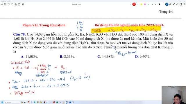 GIẢI CHI TIẾT ĐỀ THI THỬ SỞ THÁI NGUYÊN LẦN 1 NĂM 2024 смотреть онлайн