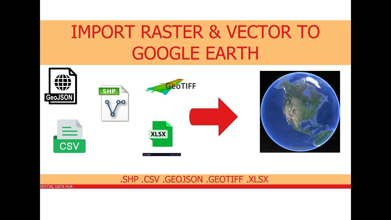 How to Import csv, shapefile and tif (Raster, Vector) files into Google Earth Pro смотреть онлайн