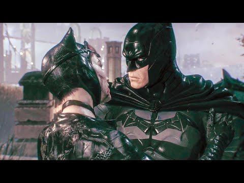 The Batman And Catwoman Kiss And Say Goodbye  - Batman: Arkham Knight