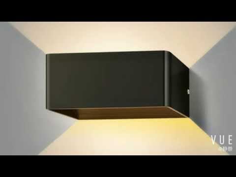 NEW Aluminum Indoor Bedroom Modern Lamp Fancy Black Led Wall Light Box смотреть онлайн