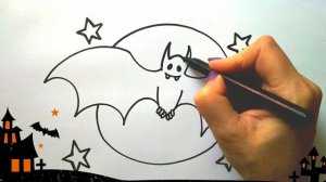 Как нарисовать ЛЕТУЧУЮ МЫШЬ НА ХЭЛЛОУИН / Мультик раскраска ЛЕТУЧАЯ МЫШЬ НА ХЭЛЛОУИН / Нарисуй Ка