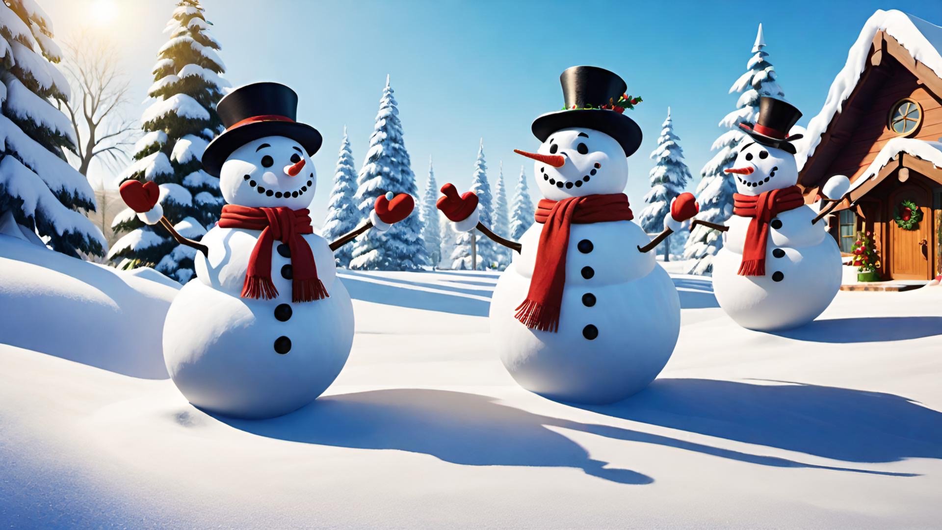 Детская новогодняя танцевальная песенка про снеговиков для детского сада. Танец снеговиков. смотреть онлайн