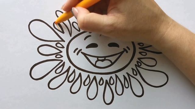 Как нарисовать СОЛНЦЕ для детей / Нарисуй Ка смотреть онлайн