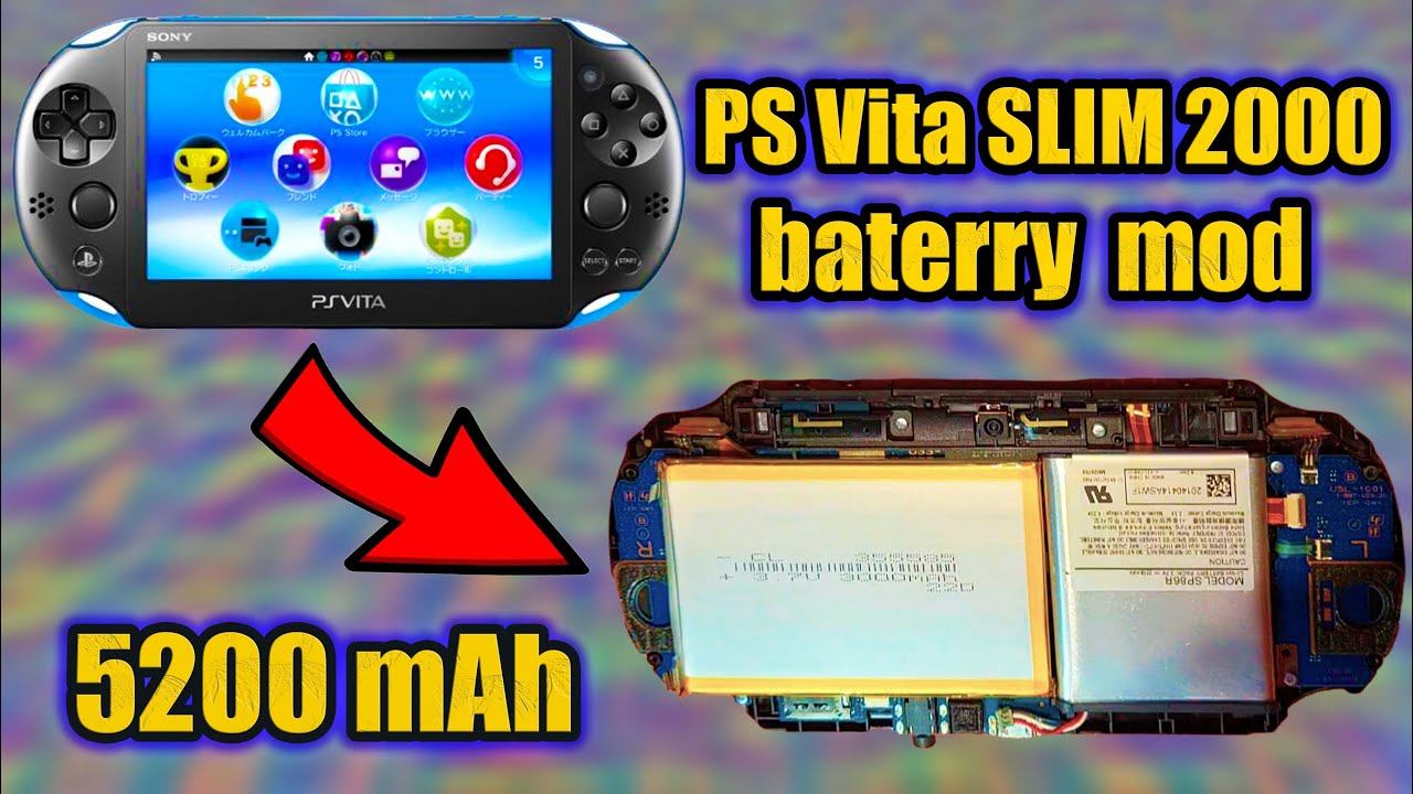 PS Vita SLIM 2000 Battery mod 5200 mAh tutorial смотреть онлайн