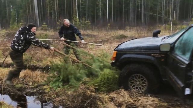 Jeep Cherokee ZJ против НИВА 2121, УАЗ-469 и Chevrolet Niva на БЕЗДОРОЖЬЕ. Трейлер.