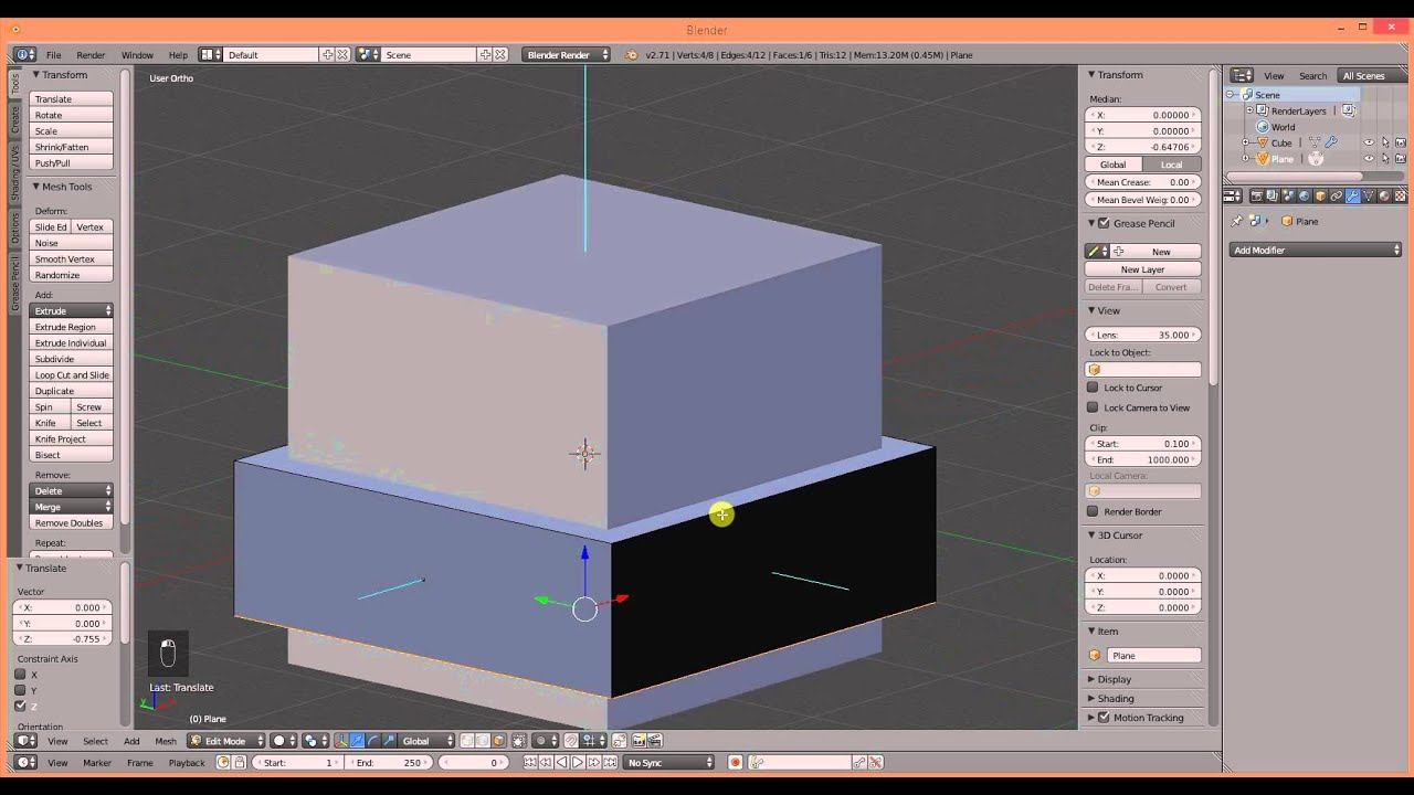 Boolean Modifier in Blender смотреть онлайн