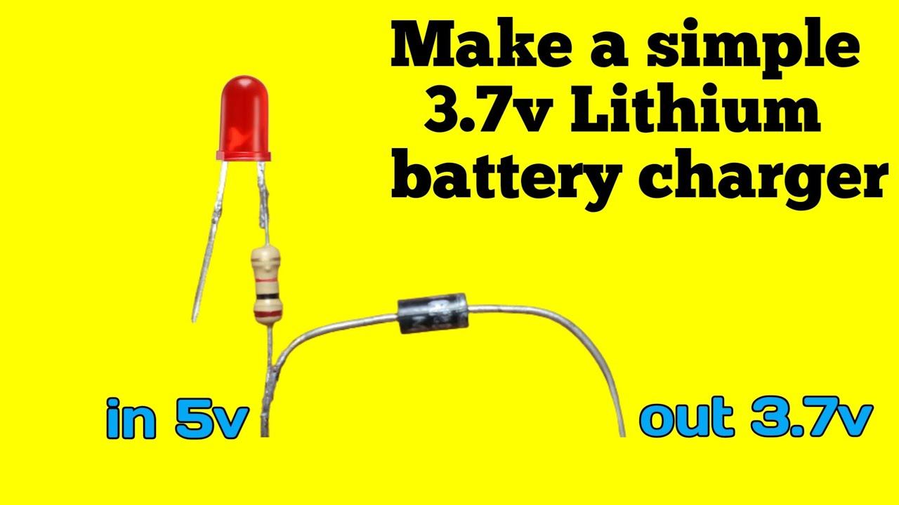Make a 3.7v Lithium battery charger circuit | lithium battery charger circuit at home. смотреть онлайн