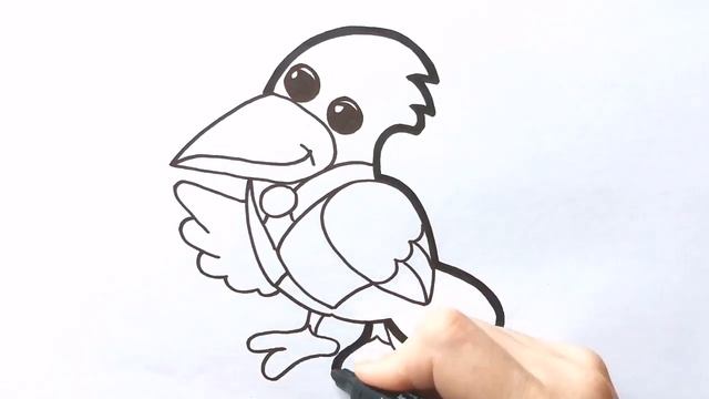 Как нарисовать ДЯТЛА / раскраска для детей / Нарисуй Ка смотреть онлайн