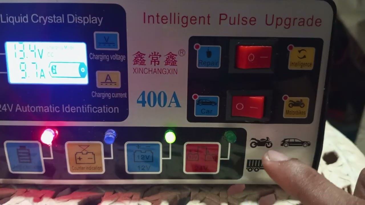 how to use Inlligent Pulse Upgrade - Car Battery Charger (LED liquid Crystal Display ) смотреть онлайн