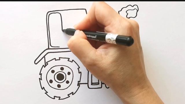 Как нарисовать КРАСНЫЙ ТРАКТОР для детей / Нарисуй Ка смотреть онлайн