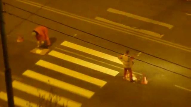 Как делают дорожную разметку. (Road markings) смотреть онлайн