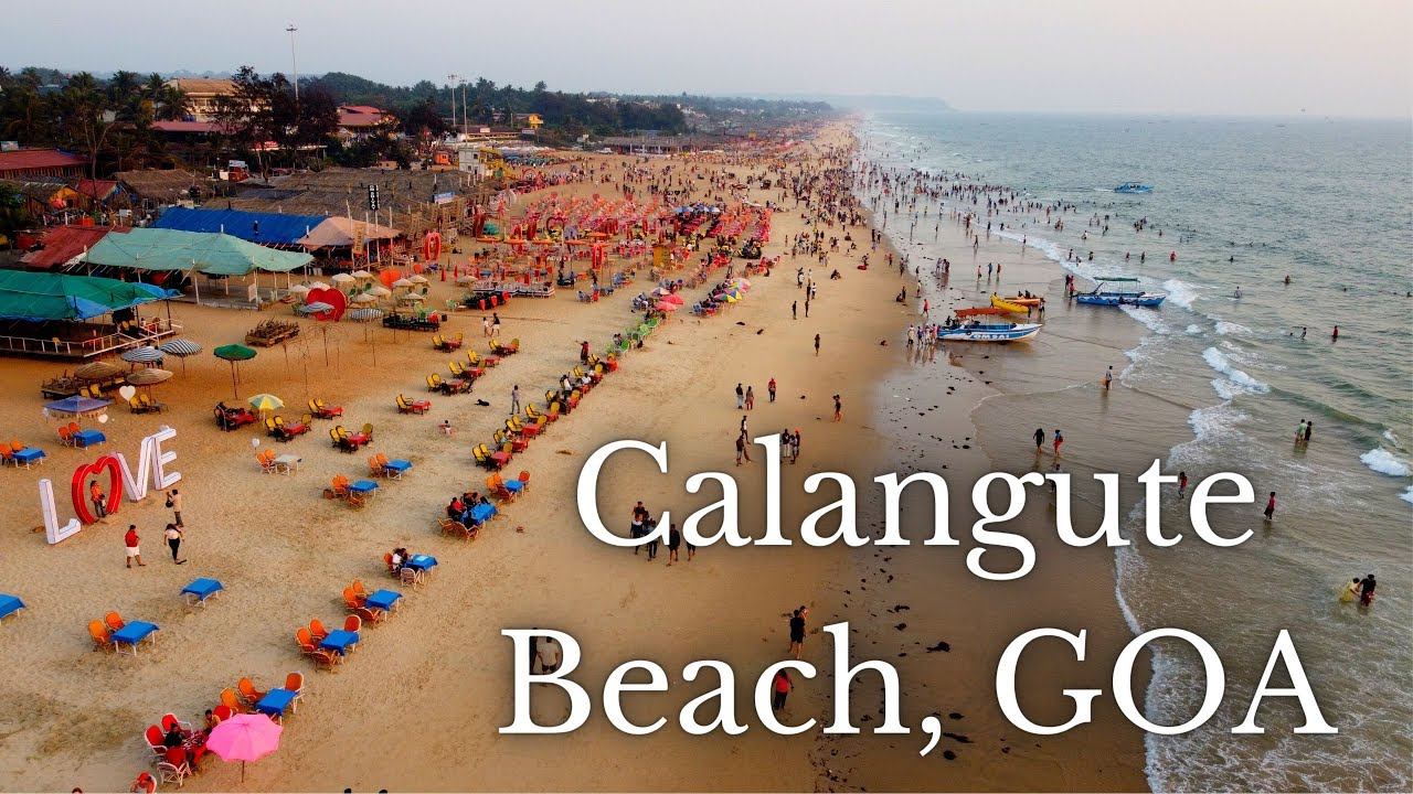 Calangute Beach | Best Beaches to Visit in North Goa | Areal view of Sunset смотреть онлайн