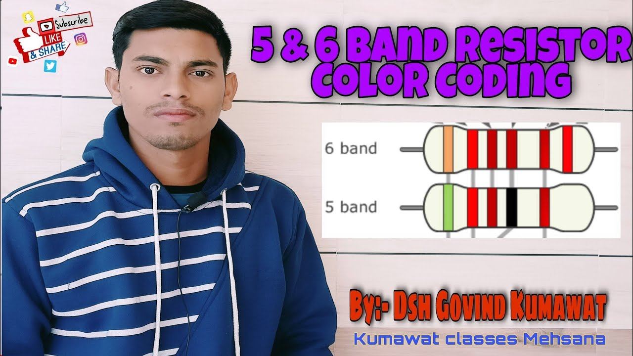 How to find value of Resistance from 5&6 Band Colour code Resistor ||By:-Dsh Govind Kumawat||Part-2 смотреть онлайн