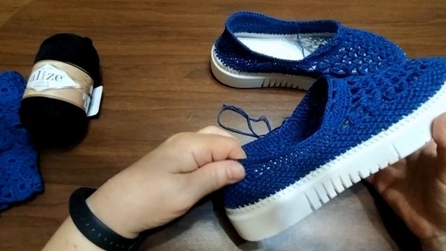 👟 Связала крючком кеды ручной работы | Крючок №2, пряжа хлопок КОКО. Вязала в 2 нити. Первый опыт. смотреть онлайн