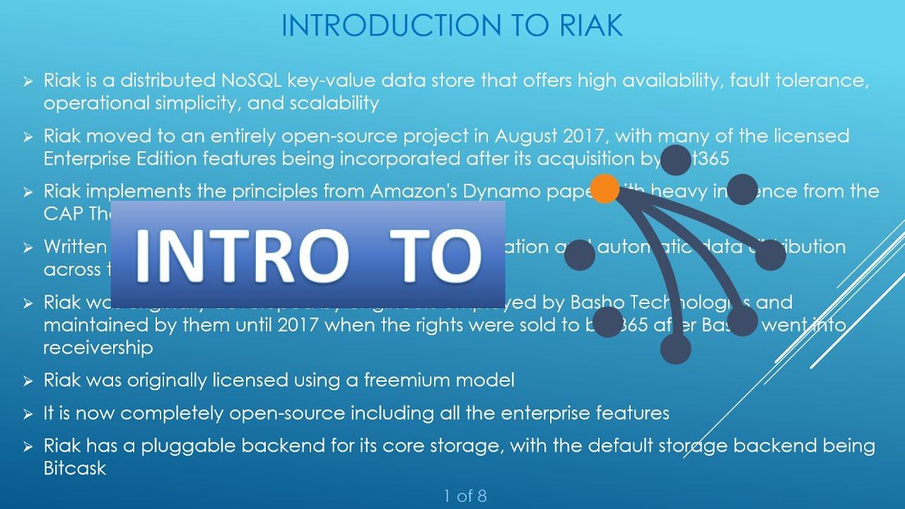 Introduction to Riak | What is Riak? | Features | Use cases | Pros of Riak смотреть онлайн