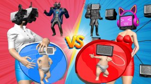 CAMERA WOMAN PREGNANT VS TITAN TV WOMAN PREGNANT(skibidi toilet 58 fanmade)