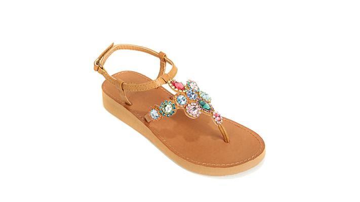 Yellow Box "Elderberry" Jeweled Thong Wedge Sandal смотреть онлайн