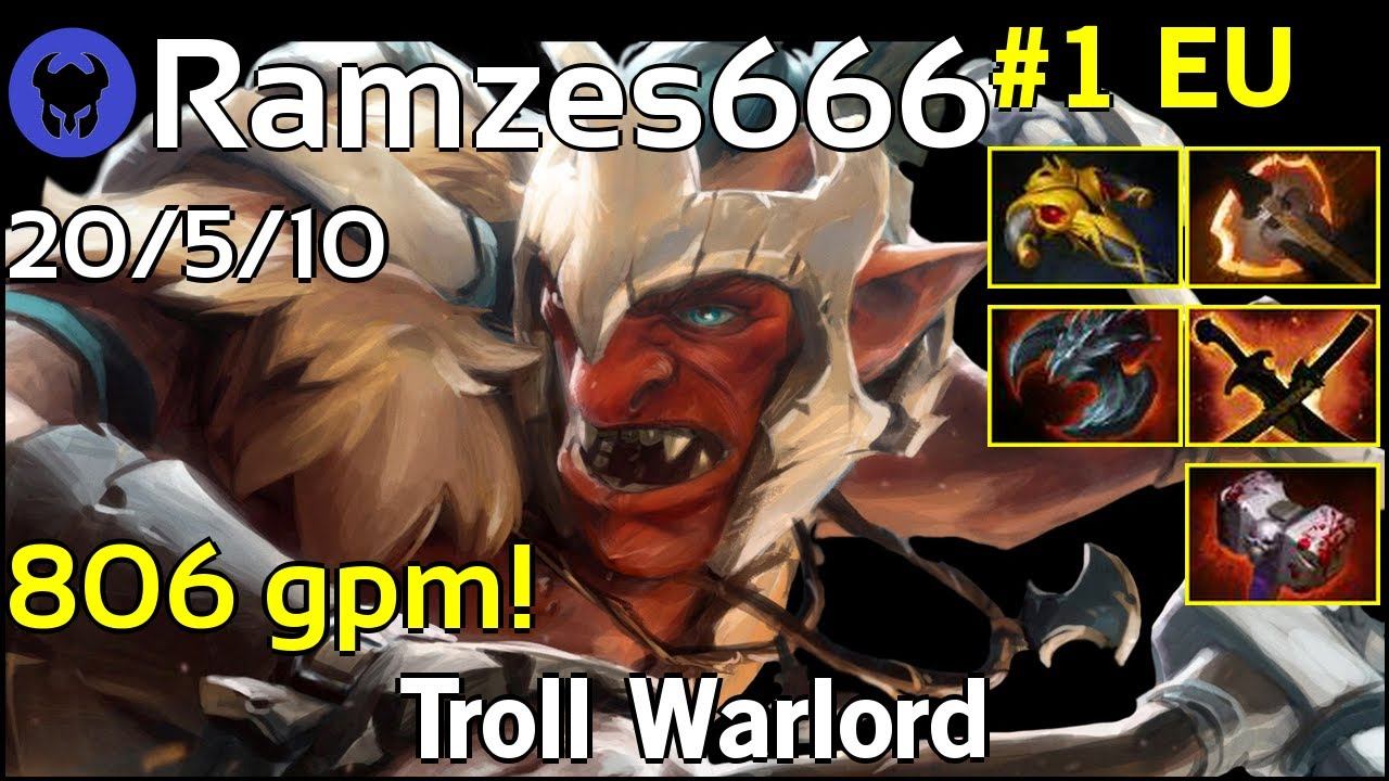 806 gpm! Ramzes666 [VP] plays Troll Warlord!!! Dota 2 7.21 смотреть онлайн
