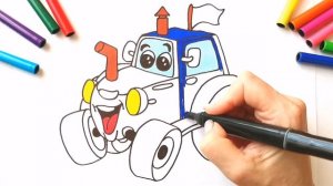 СИНИЙ ТРАКТОР / Нарисуй Ка